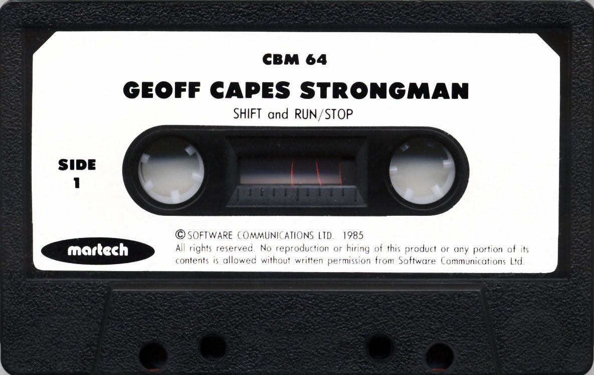 Media for Geoff Capes Strongman (Commodore 64)