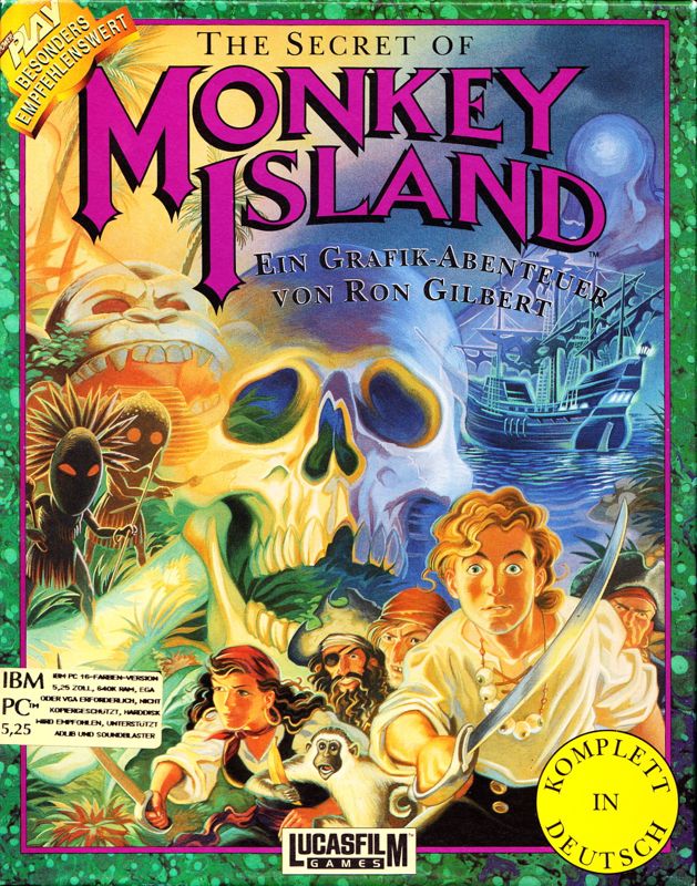 Front Cover for The Secret of Monkey Island (DOS) (EGA 5.25" Version)