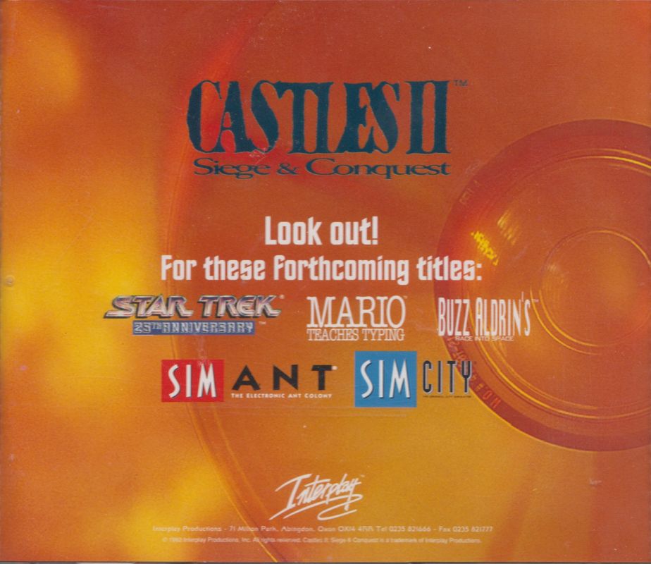 Other for Castles II: Siege & Conquest (DOS): Jewel Case - Back