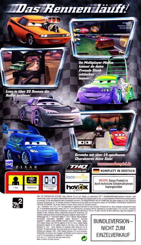 Disney•Pixar Cars cover or packaging material - MobyGames