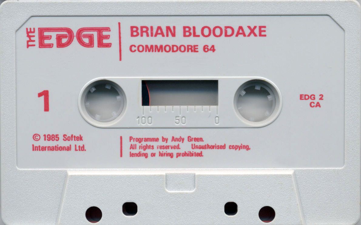 Media for Brian Bloodaxe (Commodore 64)