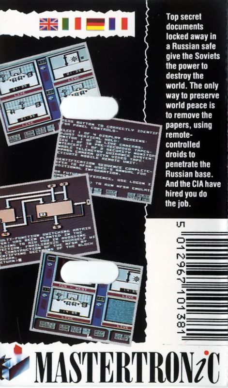 Back Cover for Hacker II: The Doomsday Papers (Commodore 64) (Mastertronic release)