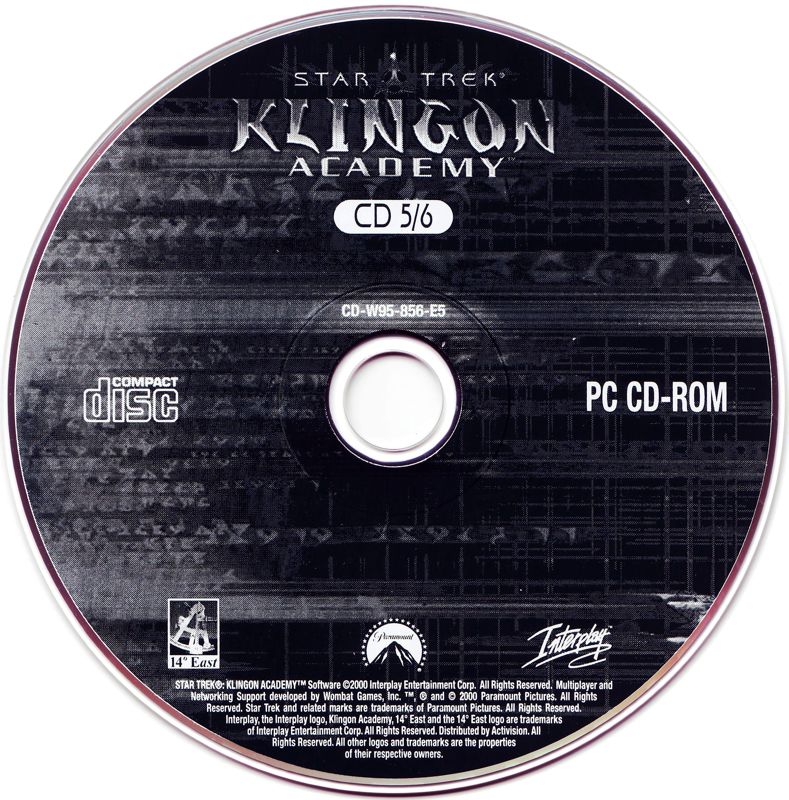 Media for Star Trek: Klingon Academy (Windows): Disc 5