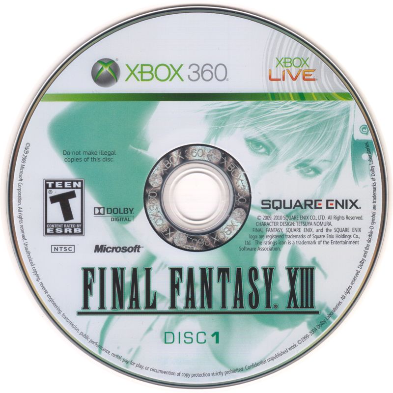 Media for Final Fantasy XIII (Xbox 360): Disc 1