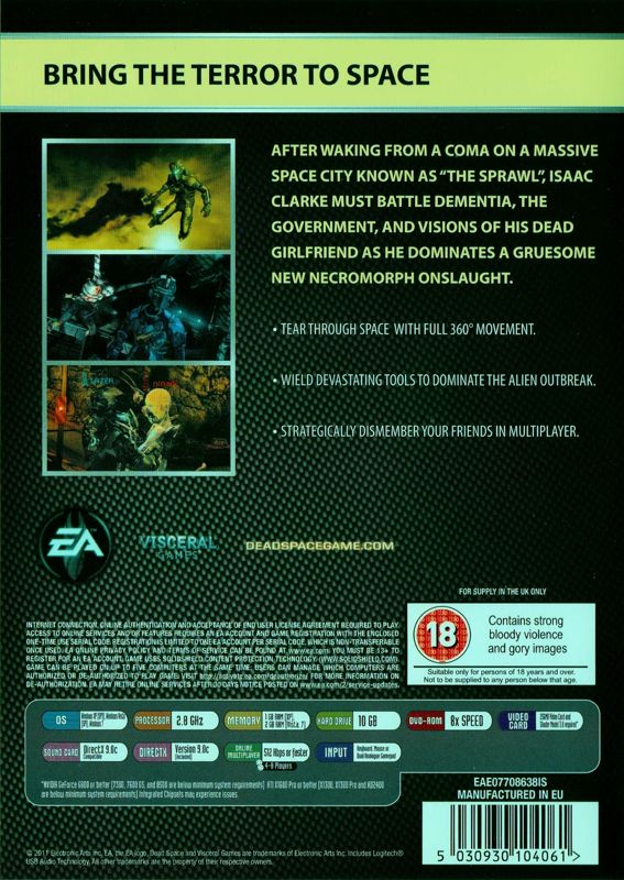 Dead Space 2 cover or packaging material - MobyGames