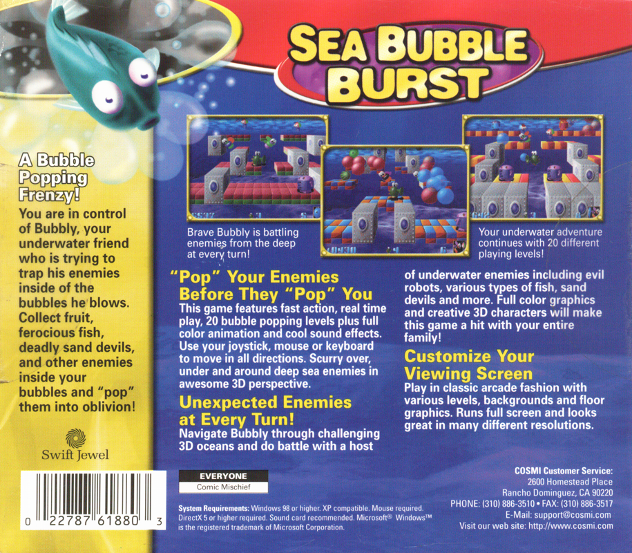Back Cover for Sea Bubble Burst (Windows)