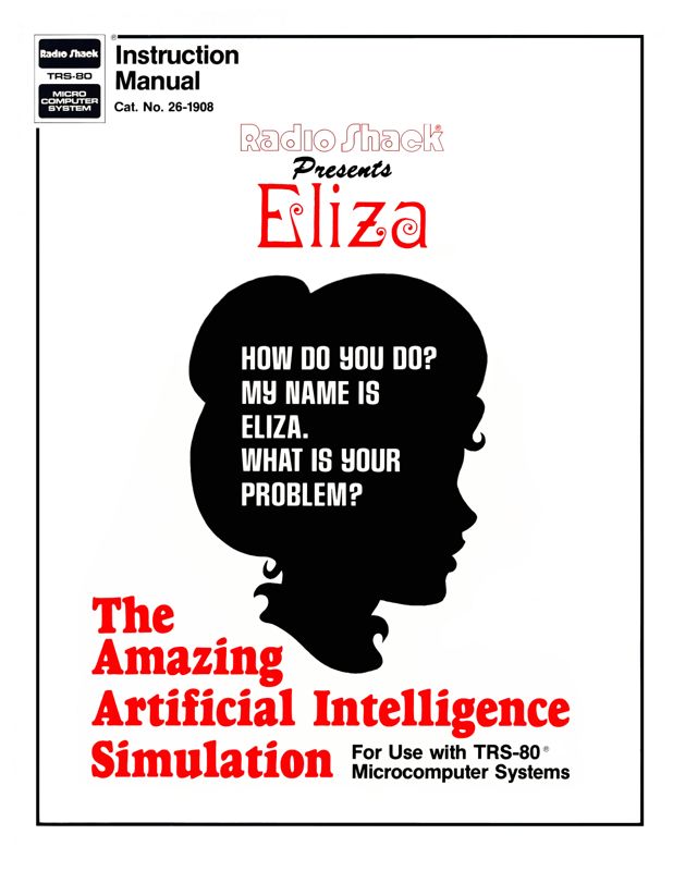 Front Cover for Eliza (TRS-80) (2nd release)