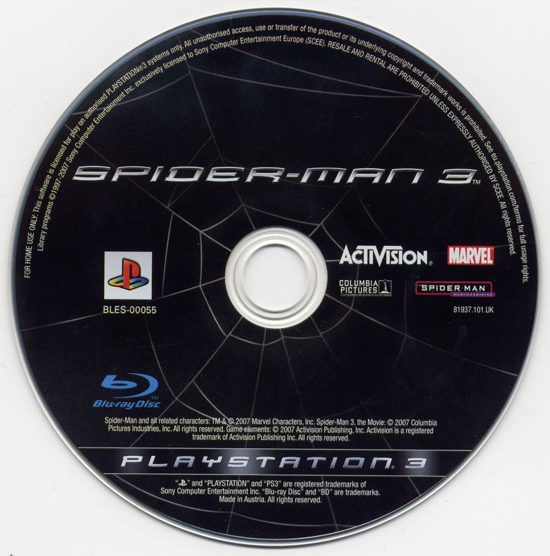 Media for Spider-Man 3 (PlayStation 3)