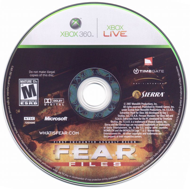 Media for F.E.A.R. Files (Xbox 360)
