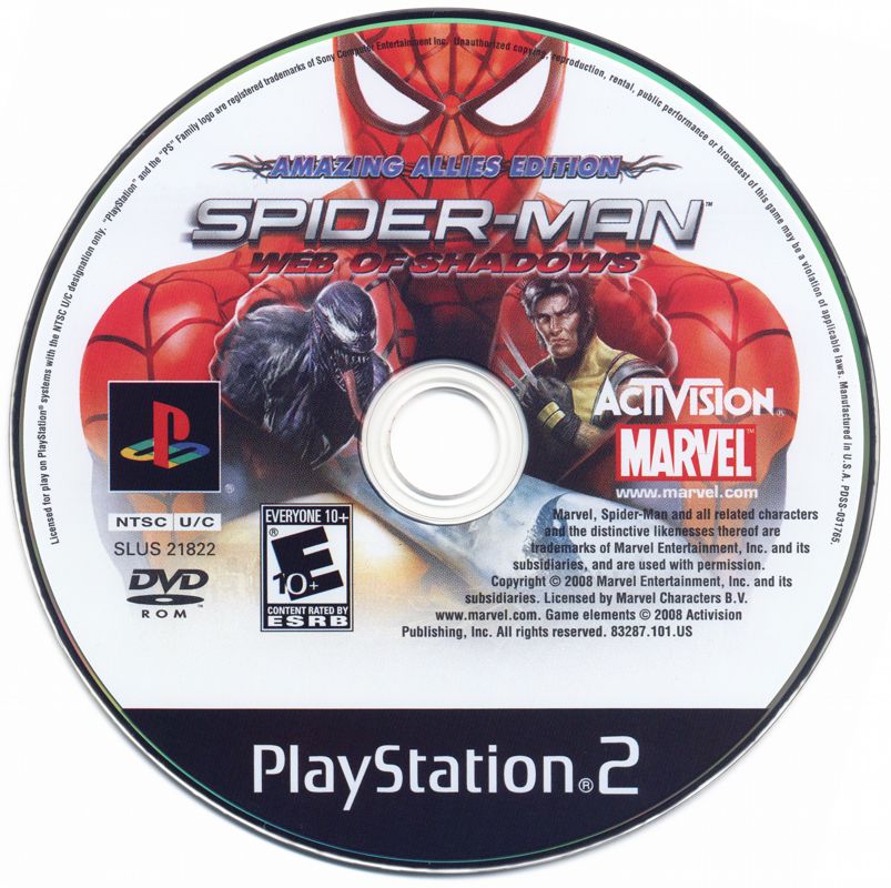 🔥 Spider-Man: Web of Shadows Amazing Allies Edition (PS2) VG Disc