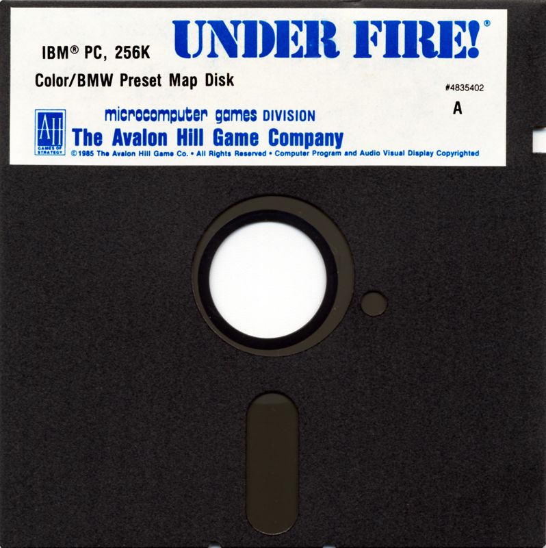 Media for Under Fire! (DOS): Map Disk