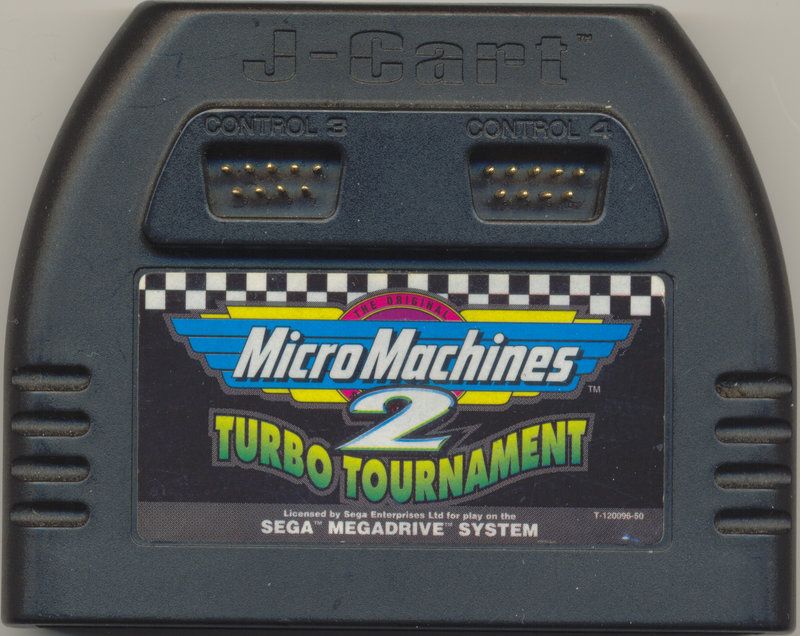 Media for Micro Machines 2: Turbo Tournament (Genesis): MM2 on MegaDrive has a custom cartridge for extra players
