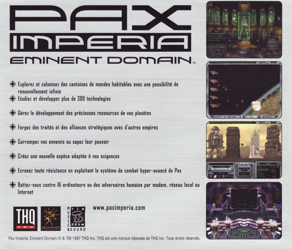 Other for Pax Imperia: Eminent Domain (Windows): Jewel Case - Back