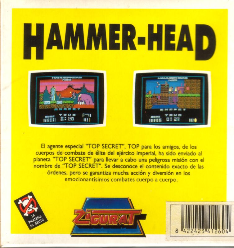 Back Cover for Hammer-Head (Amstrad CPC)