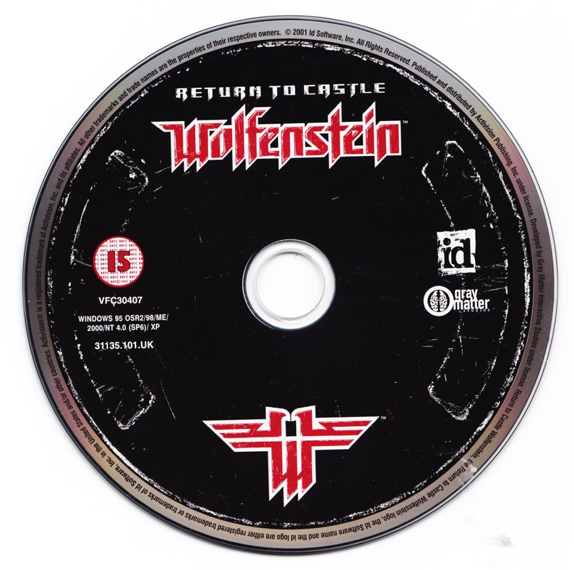 Media for Return to Castle Wolfenstein: Game of the Year (Windows): Game disc