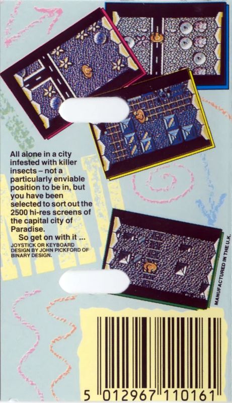Back Cover for Amaurote (Commodore 64)