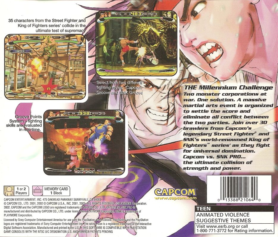 Capcom Vs Snk Pro Cover Or Packaging Material Mobygames
