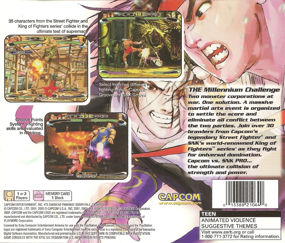 Capcom Vs Snk Pro Cover Or Packaging Material Mobygames 