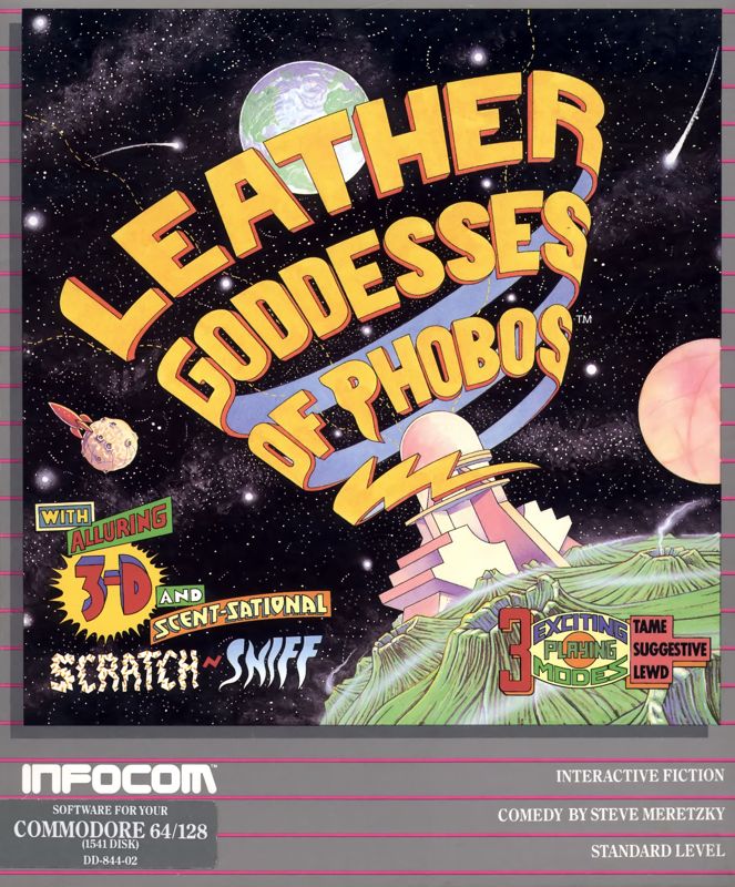 Front Cover for Leather Goddesses of Phobos (Commodore 64)