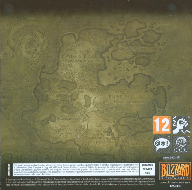 Other for World of WarCraft: Battle Chest (Macintosh and Windows) (re-release): Disc 2 Sleeve - Back