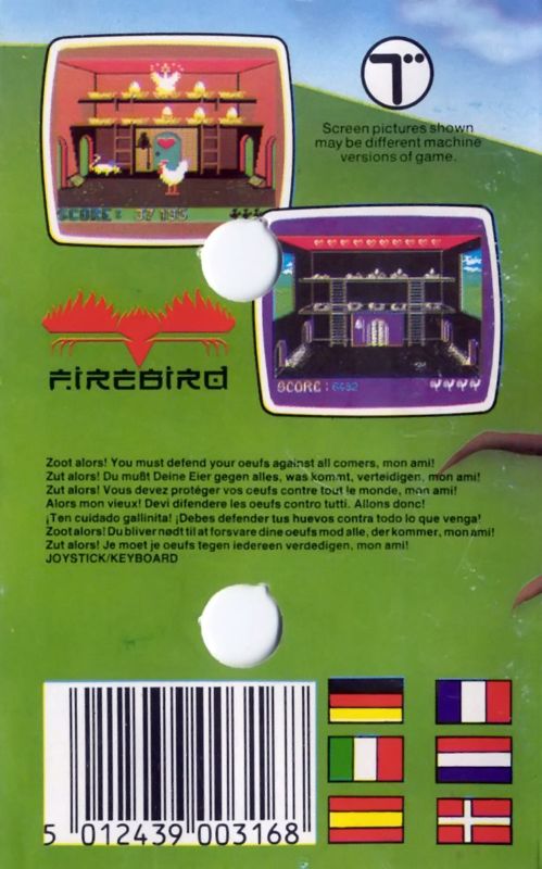 Back Cover for Chicken Chase (Commodore 64) (Silver Range 199 release)