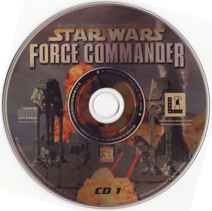 Media for Star Wars: Force Commander (Windows): Disc 1