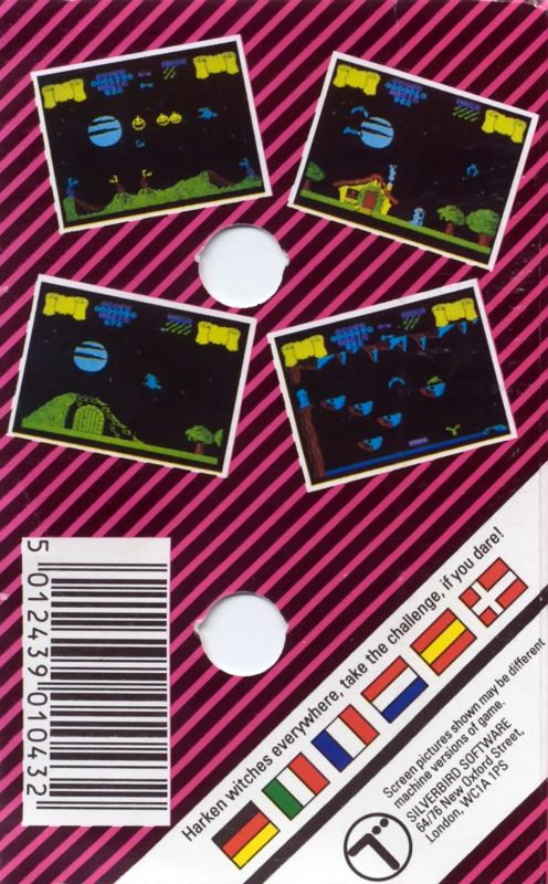 Back Cover for Cauldron (Commodore 64) (Silverbird 199 release)