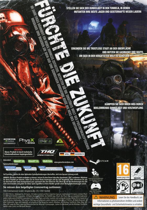 Other for Metro 2033 (Special Edition) (Windows): Keep Case - Alternate - Back