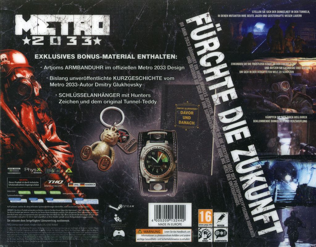 Back Cover for Metro 2033 (Special Edition) (Windows)