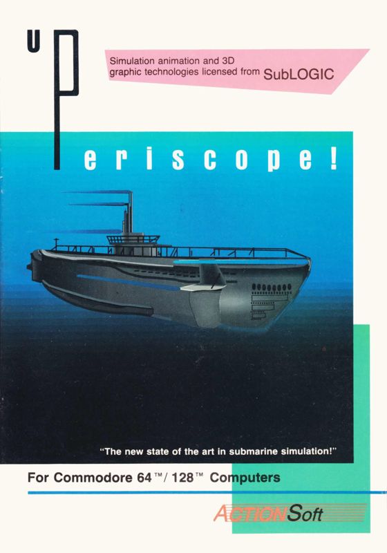 Front Cover for Up Periscope! (Commodore 128 and Commodore 64) (Updated release with 3D graphics from SubLogic)