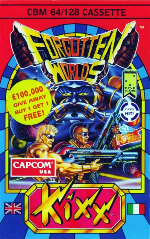 Front Cover for Forgotten Worlds (Commodore 64) (Kixx release)