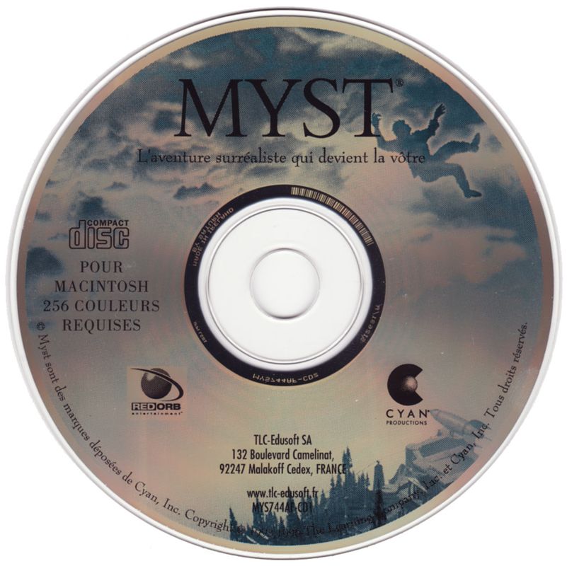 Media for Ages of Myst (Macintosh and Windows and Windows 3.x): Myst - Macintosh Disc