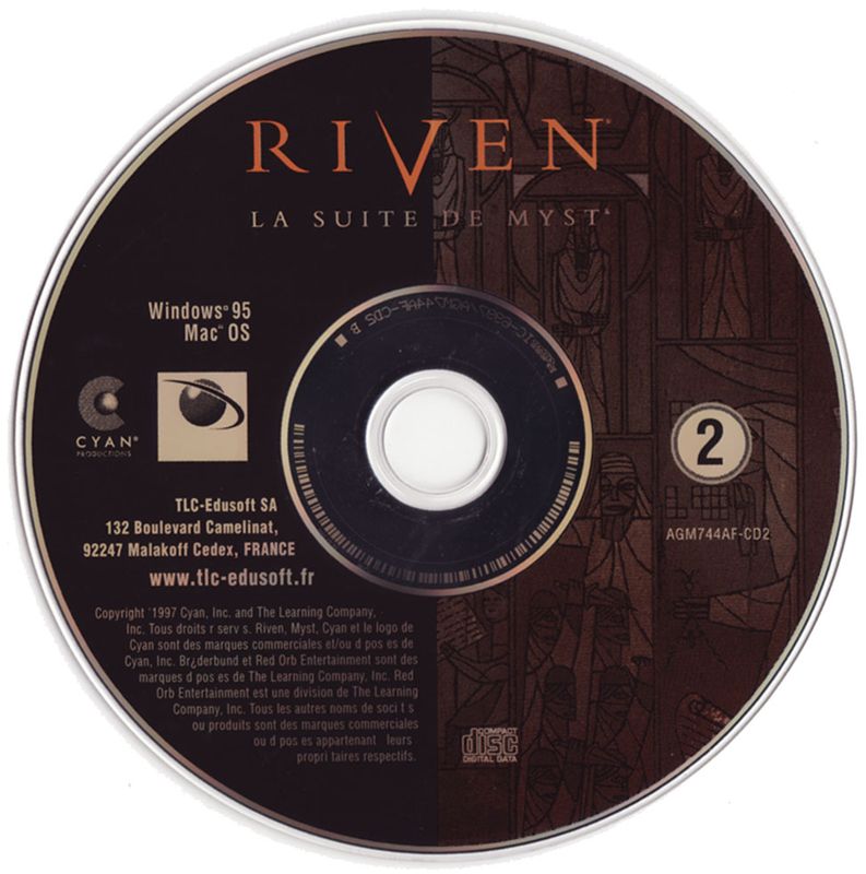 Media for Ages of Myst (Macintosh and Windows and Windows 3.x): Riven Disc 2 (Mac/PC)