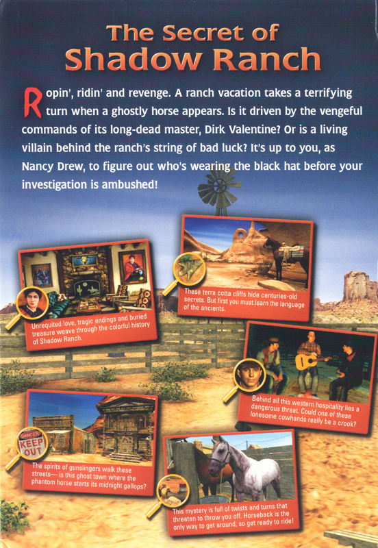 Inside Cover for Nancy Drew: Double Dare 3 (Windows): Left