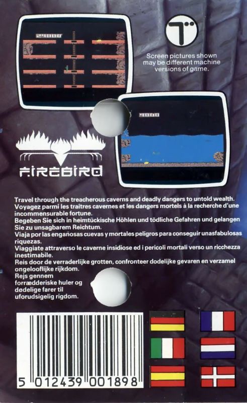 Back Cover for Pitfall II: Lost Caverns (Commodore 64) (Silver Range 199 release)