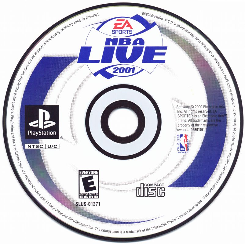 Media for NBA Live 2001 (PlayStation)