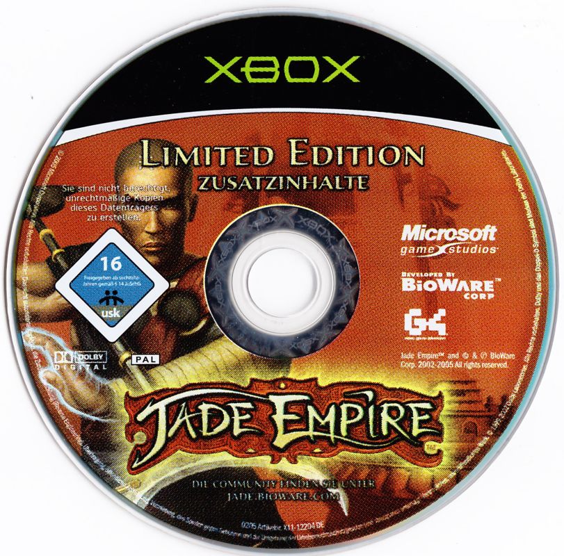 Media for Jade Empire (Limited Edition) (Xbox): Bonus Disc