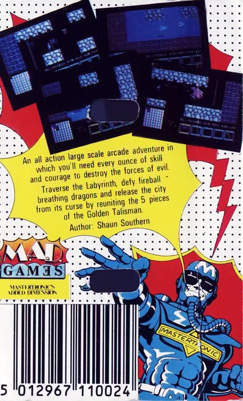 Back Cover for Hero of the Golden Talisman (Commodore 64)