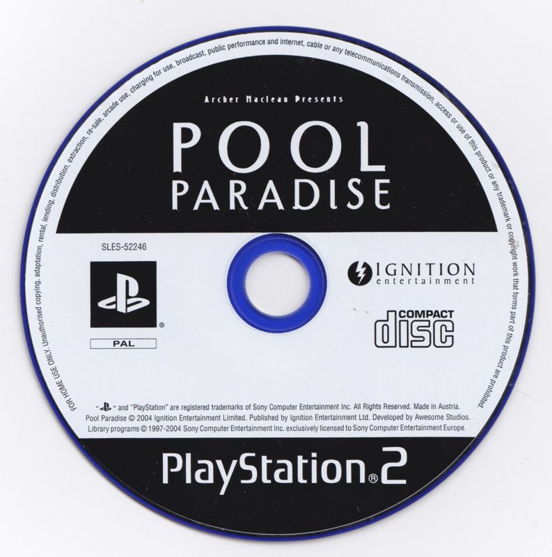 Media for Archer Maclean Presents Pool Paradise (PlayStation 2) (International edition)