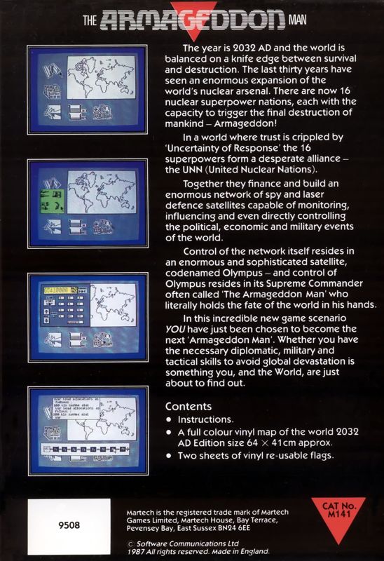 Back Cover for Global Commander (Commodore 64)