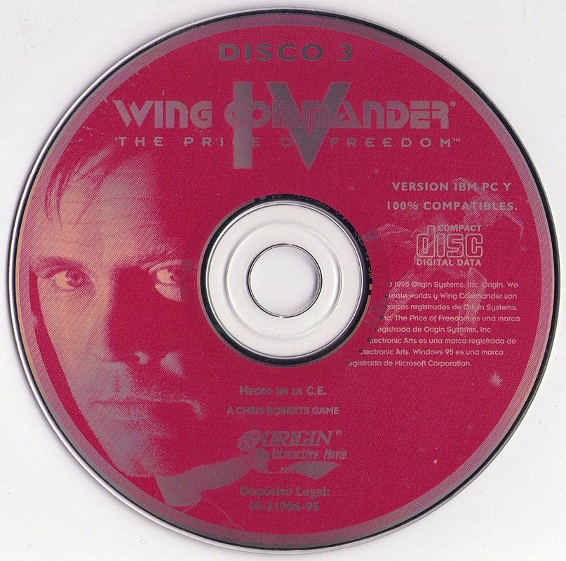 Media for Wing Commander IV: The Price of Freedom (DOS): Disc 3