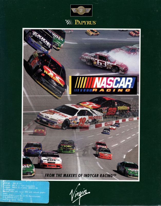 Front Cover for NASCAR Racing (DOS) (3.5" Disk release)