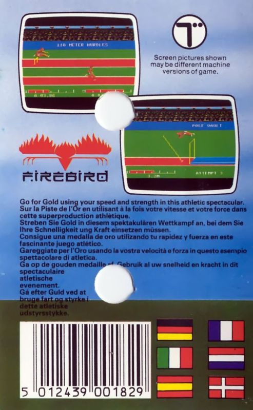 Back Cover for The Activision Decathlon (Commodore 64) (Silver Range 199 release)