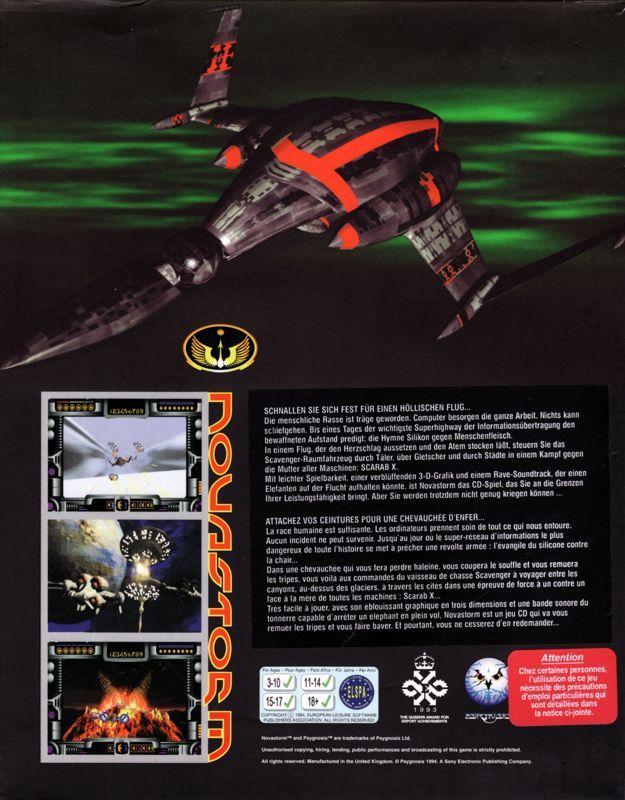 Back Cover for Novastorm (DOS)