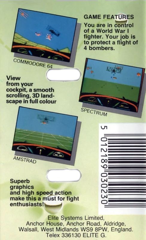 Back Cover for Deep Strike (Commodore 64)