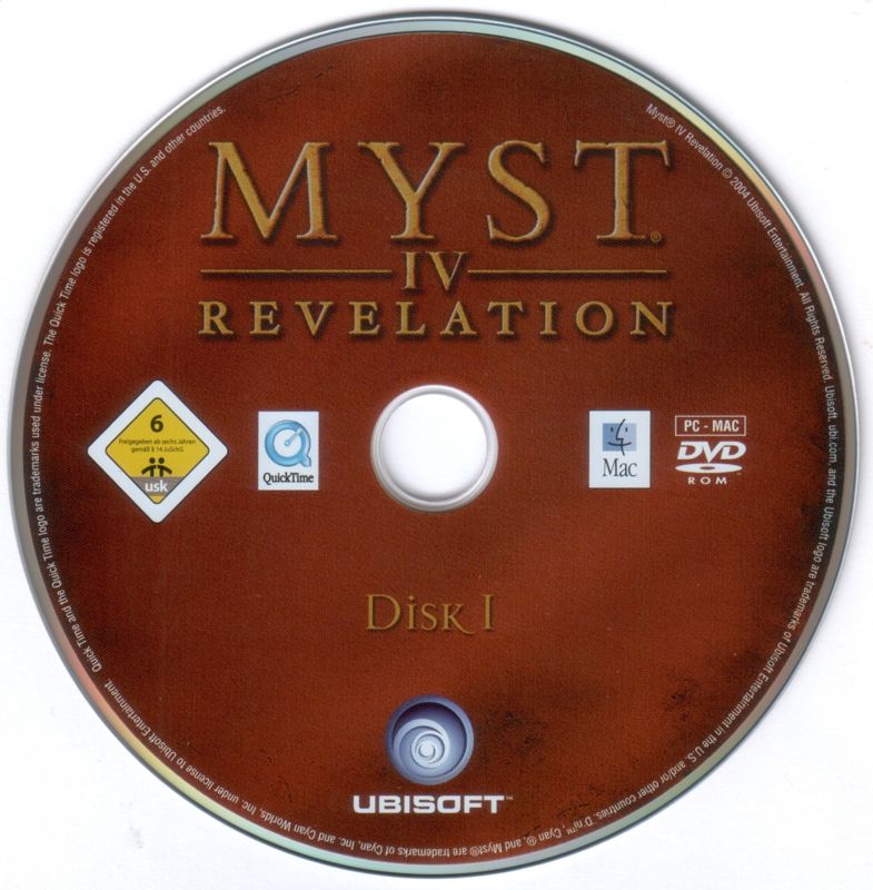 Media for Myst IV: Revelation (Macintosh and Windows): Disc 1