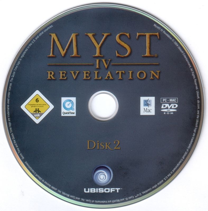Media for Myst IV: Revelation (Macintosh and Windows): Disc 2