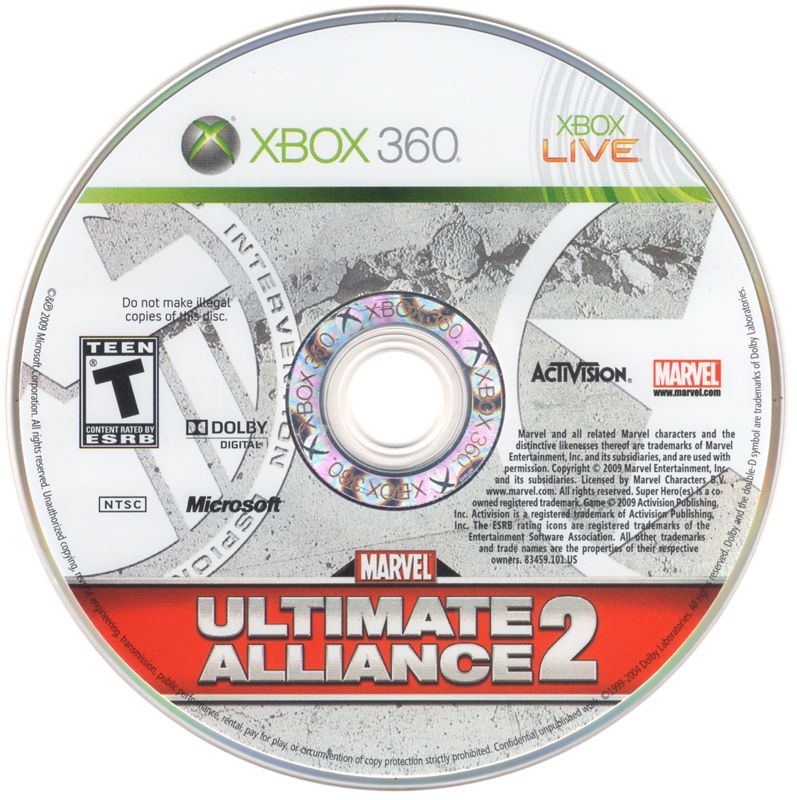 Media for Marvel Ultimate Alliance 2 (Xbox 360)