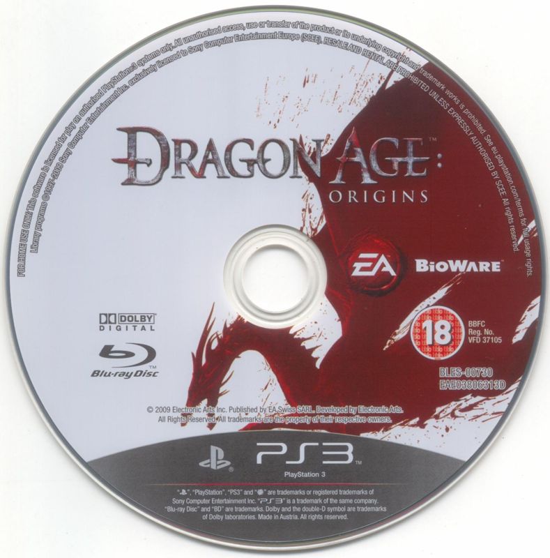 Media for Dragon Age: Origins (PlayStation 3)
