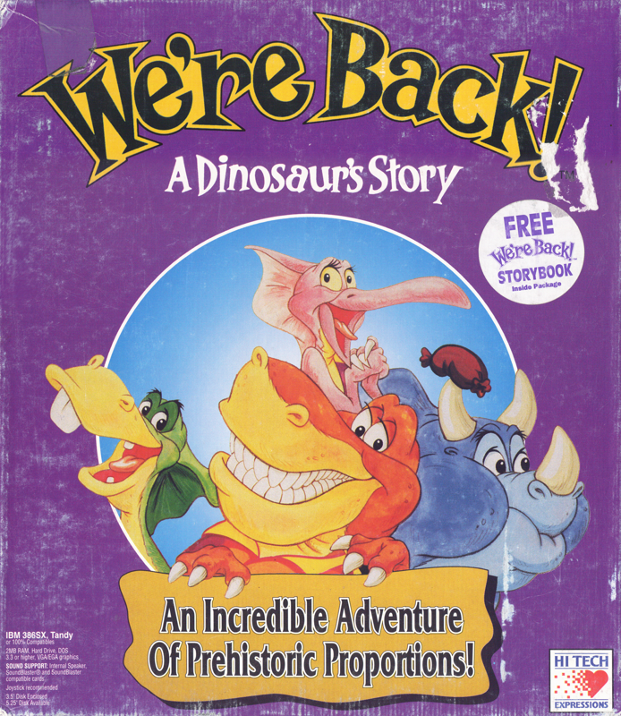 Front Cover for We're Back!: A Dinosaur's Story (DOS)